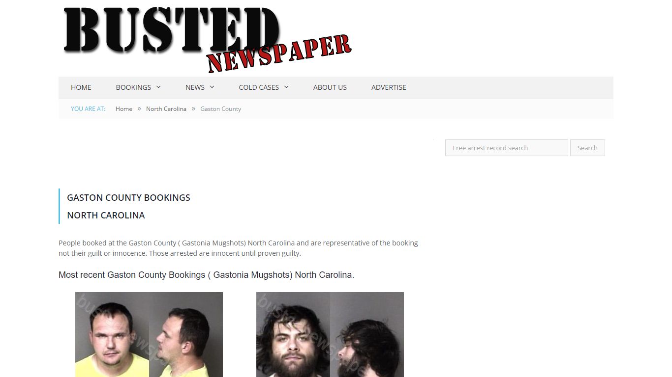 Gaston County, NC ( Gastonia NC ) Mugshots - BUSTEDNEWSPAPER.COM